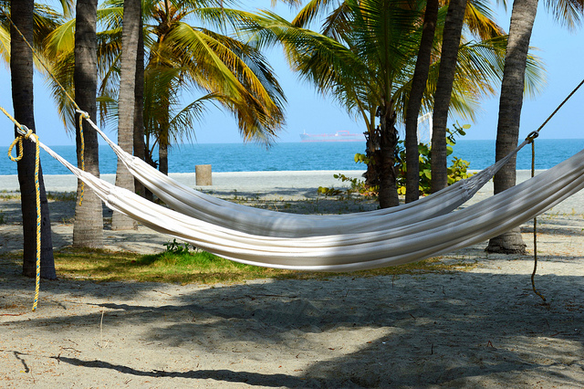 Hammocks on beach