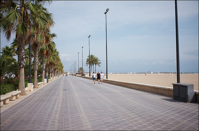 Valencia beach walk